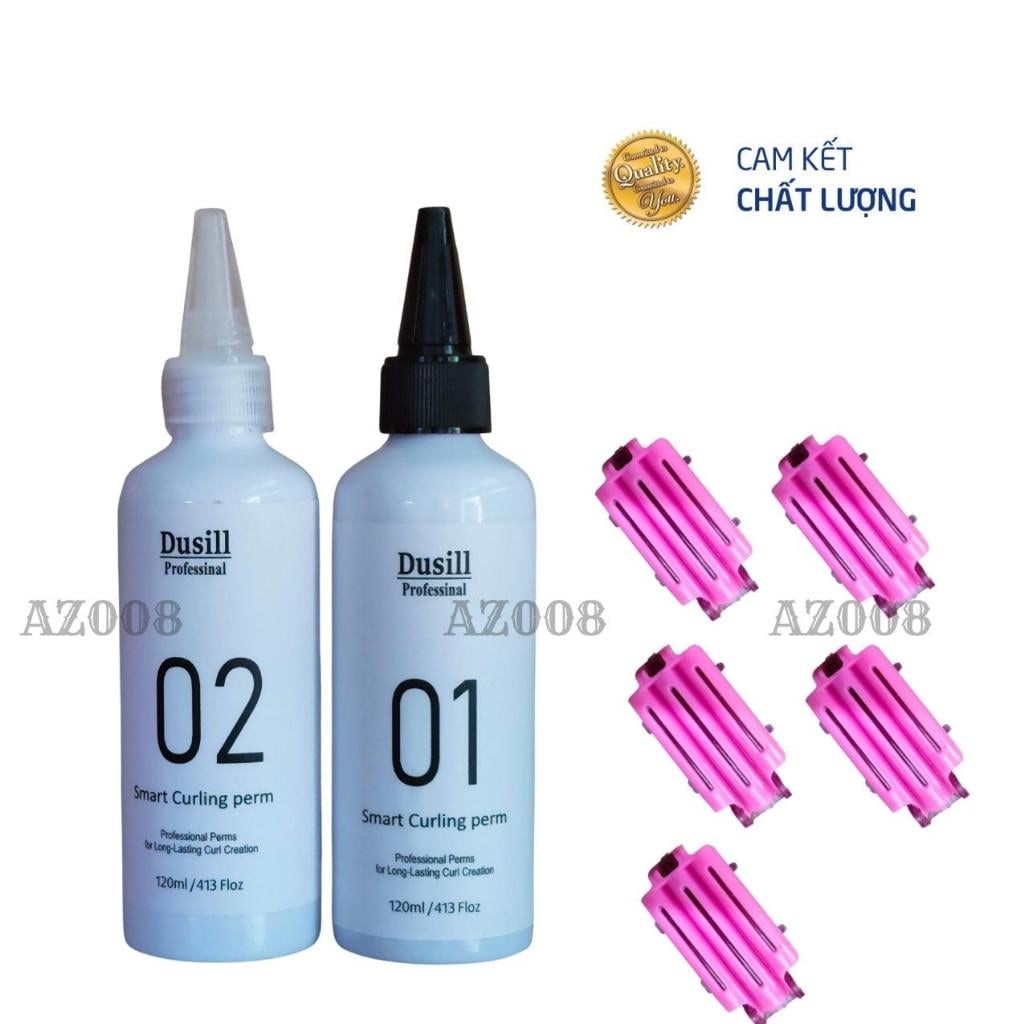 Thuốc Uốn Tóc Dusill Collagen 120ml - Uốn Lạnh Tại Nhà, Tặng Kẹp & Bịt Tai