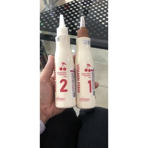 Thuốc uốn tóc xoăn lạnh Obsidian 150ml x2 - Uốn thơm công nghệ Hi-Tech Hàn Quốc