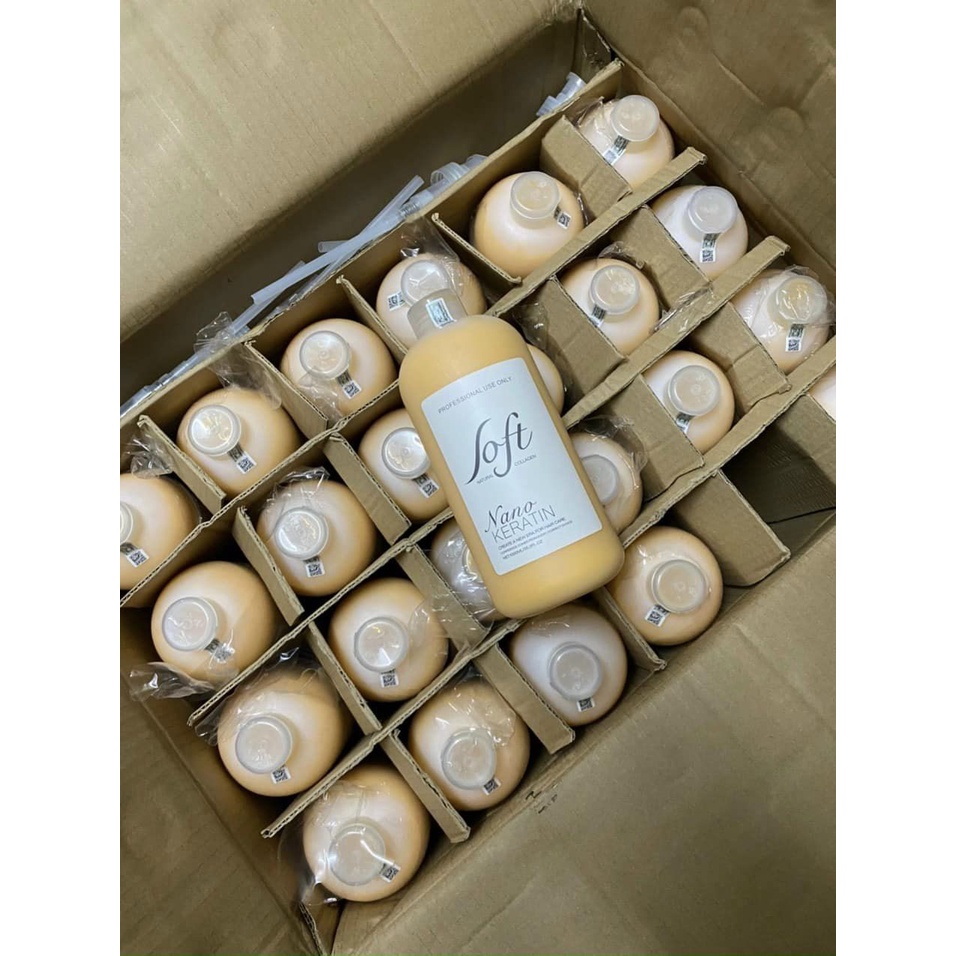 Keratin Tươi Soft Nature Nano Keratin Phục Hồi Tóc Nát 1000ml - Ủ Dưỡng Chuyên Dụng