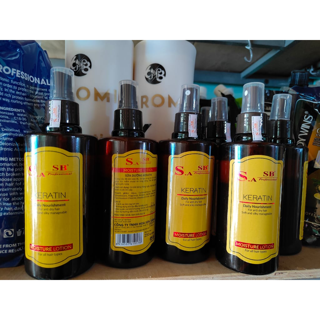 Xịt Dưỡng Tóc Keratin SA.SB Hương Nước Hoa 250ml - Mềm Mượt, Phục Hồi Tóc Khô Xơ