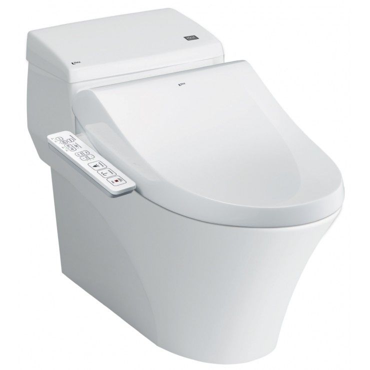  Bàn Cầu Một Khối Kèm Nắp Rửa Điện Tử AC-1017R+CW-H18VN 