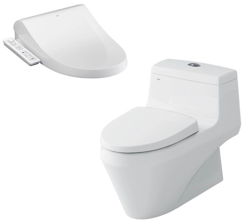  Bàn Cầu Một Khối Kèm Nắp Rửa Điện Tử AC-1035+CW-H18VN 