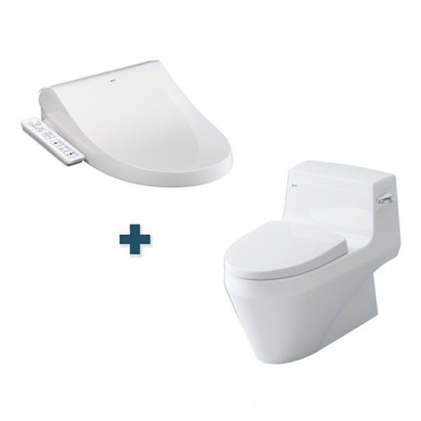  Bàn Cầu Một Khối Kèm Nắp Rửa Điện Tử AC-1135+CW-H17VN 