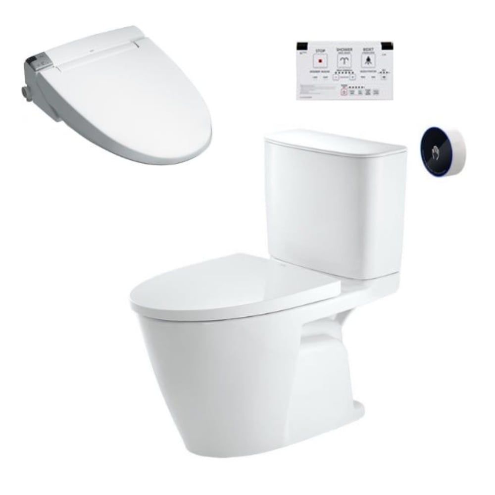  Bàn Cầu 2 Khối Xả Cảm Ứng ACT-602+CW-KB22AVN Nắp Rửa Điện Tử 