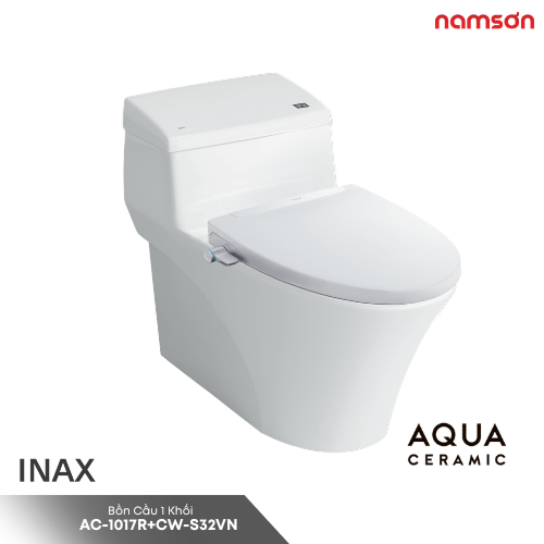  Bàn Cầu 1 Khối AC-1017R+CW-S32VN Nắp Rửa Cơ 
