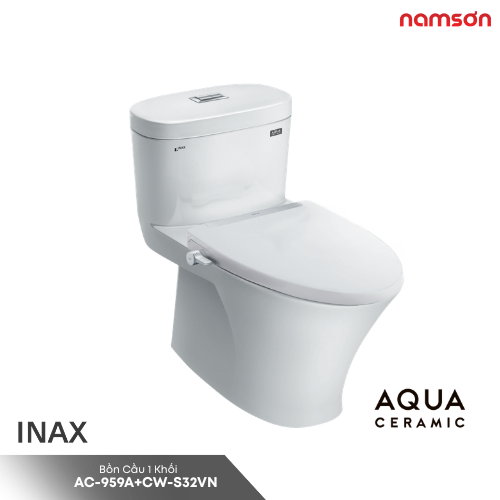  Bàn Cầu 1 Khối AC-959A+CW-S32VN Nắp Rửa Cơ 