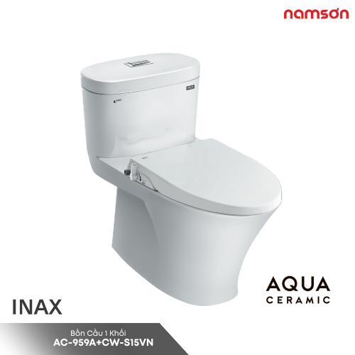  Bàn Cầu 1 Khối AC-959A+CW-S15VN Nắp Rửa Cơ 