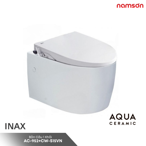  Bàn Cầu 1 Khối Treo Tường AC-952+CW-S15VN Nắp Rửa Cơ 