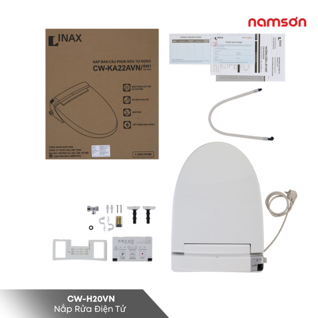  Bàn Cầu 1 Khối AC-2700+CW-H20VN Nắp Rửa Điện Tử 