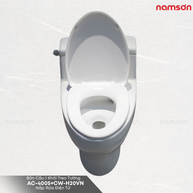  Bàn Cầu 1 Khối AC-4005+CW-H20VN Nắp Rửa Điện Tử 