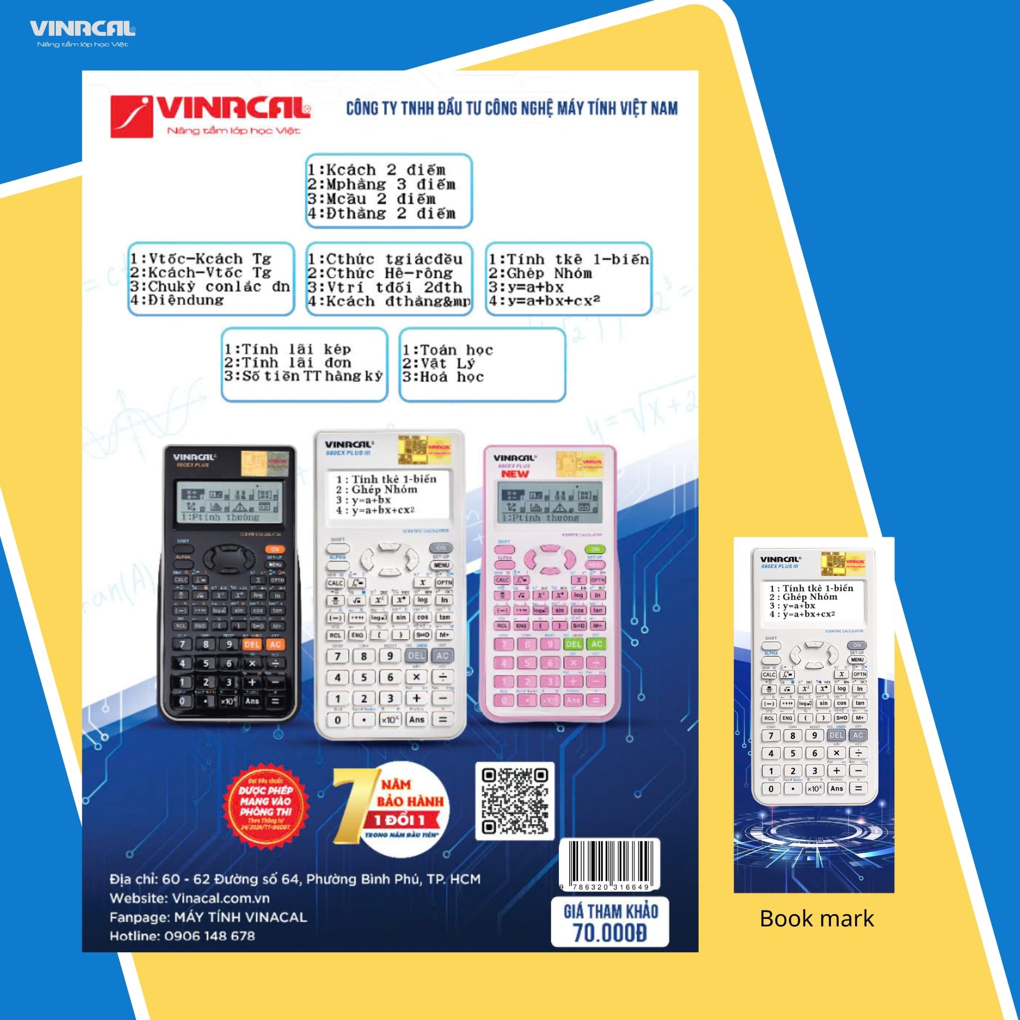 SÁCH GIẢI TOÁN VỚI MÁY TÍNH VINACAL 680EX PLUS I-II-III 