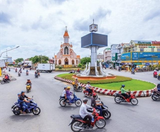  Tháp đồng hồ tại ngã bảy Hậu Giang 