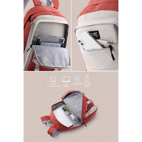 Balo thời trang Mr Vui, cặp sách học sinh, sinh viên nam nữ unisex style hàn quốc ulzzang BLTEEN 974