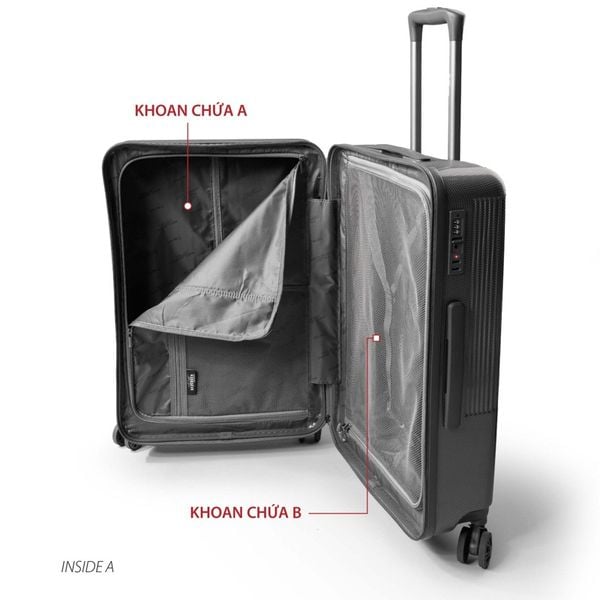 Vali du lịch Mr Vui VLC 210 size 20 inch, xách tay, ký gửi thời trang, chống thấm, nhựa cao cấp