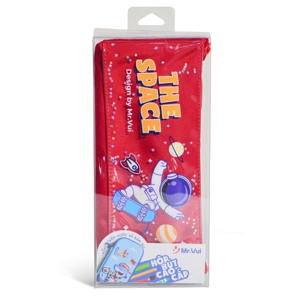 Bóp viết Mr.Vui BVH 004, Hộp bút học sinh có khoá kéo chống thấm chất liệu vải cao cấp dày dặn