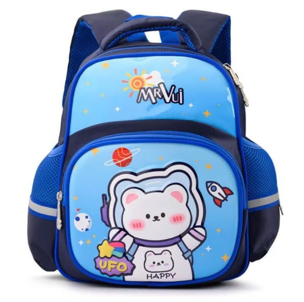 Balo mẫu giáo Mr Vui BLH 921, Balo mầm non in hình dễ thương, đi chơi, đi học cho bé trai, bé gái