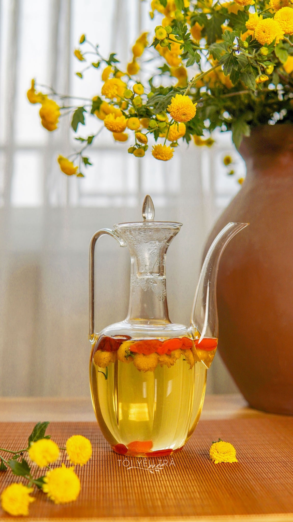 Ấm Pha Trà Thủy Tinh Phong Cách Vintage - Dung Tích 550ml
