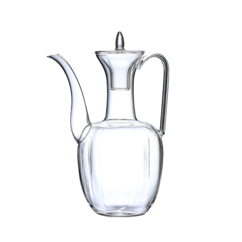 Ấm Pha Trà Thủy Tinh Phong Cách Vintage - Dung Tích 550ml