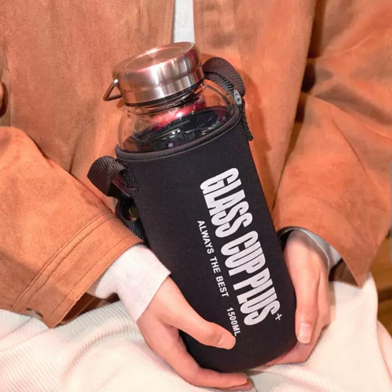 Bình Cold Brew Thủy Tinh Borosilicate Cao Cấp - Lọc Inox 304, Túi Neoprene Chống Sốc