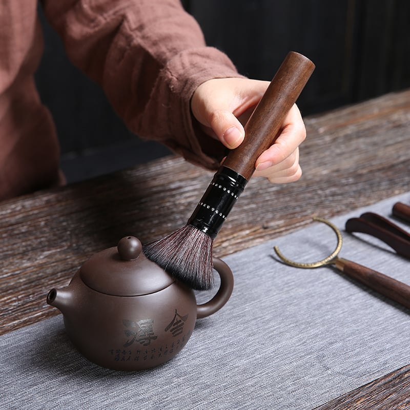 Bộ Trà Cụ 6 Món Gỗ Mun Dùng Trong Trà Đạo