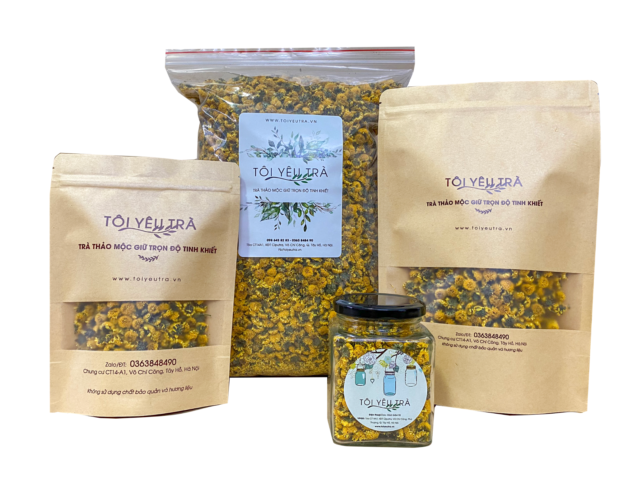 [500 Gram] Trà Hoa Cúc Chi Hưng Yên Sấy Lạnh Túi 500g - An Thần, Đẹp Da, Thanh Nhiệt Chính Hiệu