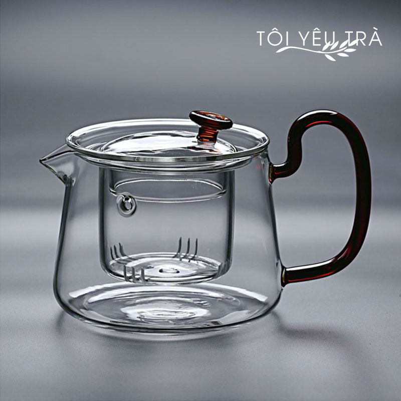 Ấm trà bằng thủy tinh borosilicate; dung tích 580ml, mode 1: MJ128