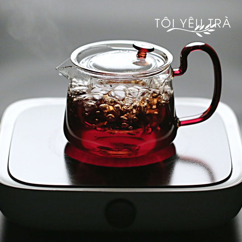 Ấm trà bằng thủy tinh borosilicate; dung tích 580ml, mode 1: MJ128