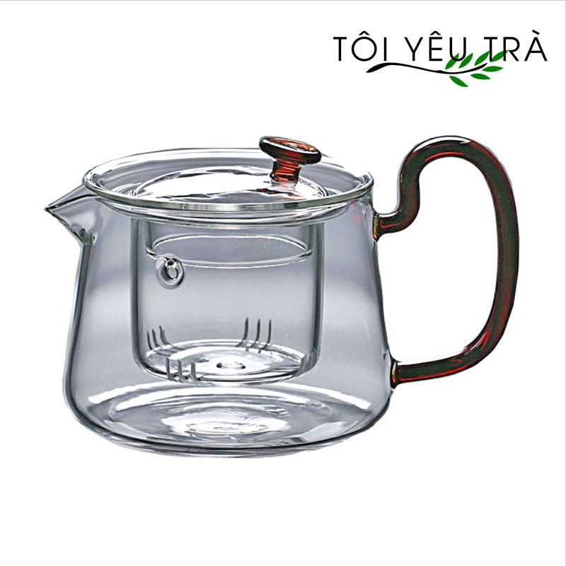 Ấm trà bằng thủy tinh borosilicate; dung tích 580ml, mode 1: MJ128