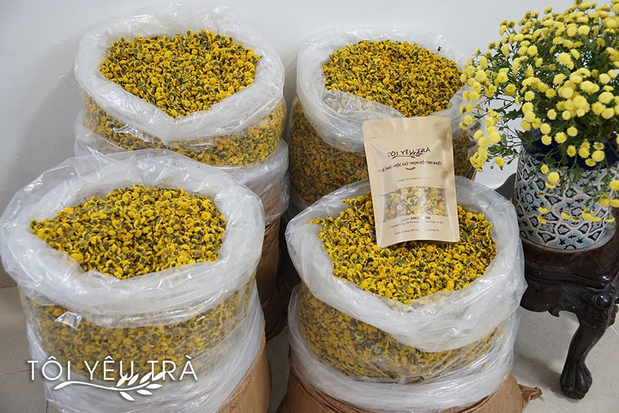 [500 Gram] Trà Hoa Cúc Chi Hưng Yên Sấy Lạnh Túi 500g - An Thần, Đẹp Da, Thanh Nhiệt Chính Hiệu