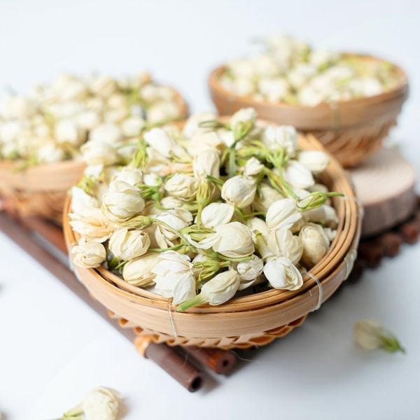 Trà Hoa Nhài Sấy Lạnh Loại 1 - Hương Thơm Dịu Ngọt, An Thần, Làm Đẹp Da (Nụ nhài khô)
