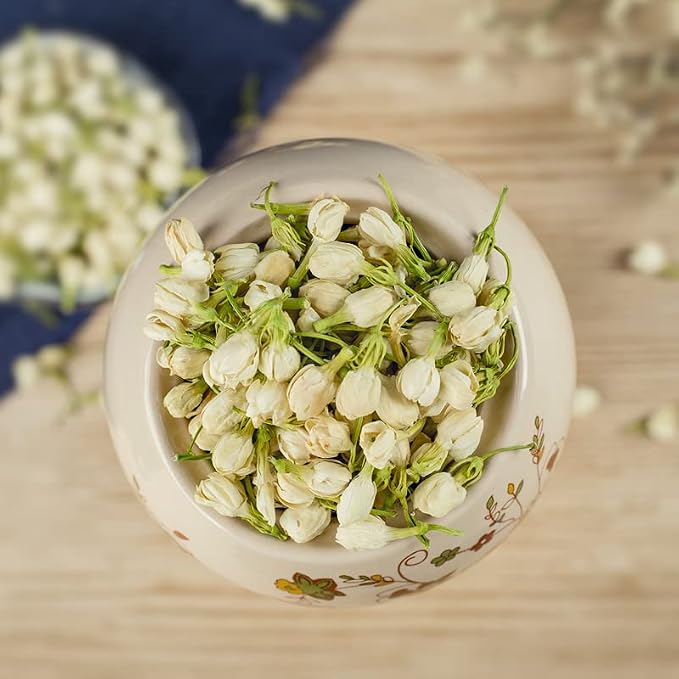 Trà Hoa Nhài Sấy Lạnh Loại 1 - Hương Thơm Dịu Ngọt, An Thần, Làm Đẹp Da