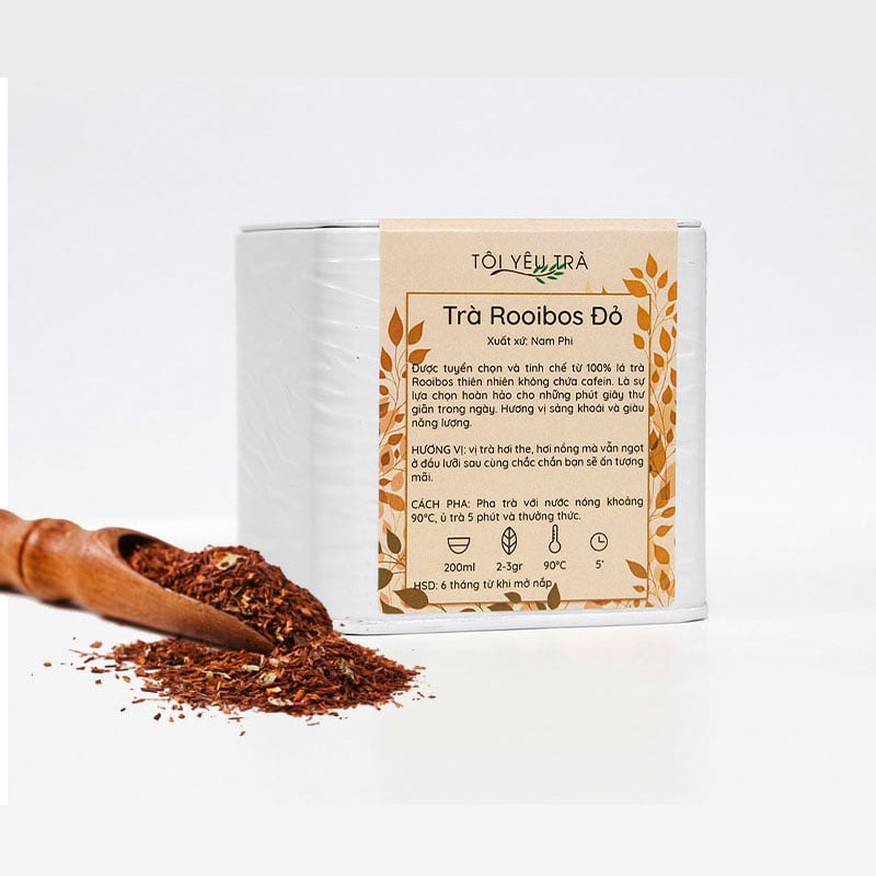 Trà Rooibos Hồng Trà Nam Phi – Không Caffeine, Giàu Chất Chống Oxy Hóa