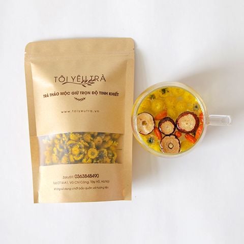 Trà Hoa Cúc Chi Hưng Yên Sấy Lạnh Loại 1 - An Thần, Ngủ Ngon, Thanh Nhiệt
