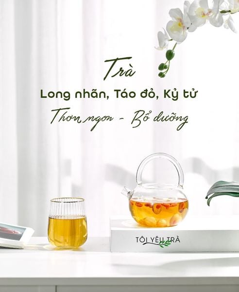 Trà Bổ Dưỡng Long Nhãn, Kỷ Tử, Táo Đỏ Thơm Ngon