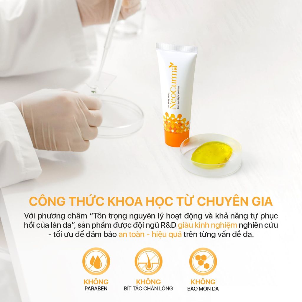 Gel Nghệ Nano NeoCurma – Giảm Mụn, Mờ Thâm Sẹo (20g)