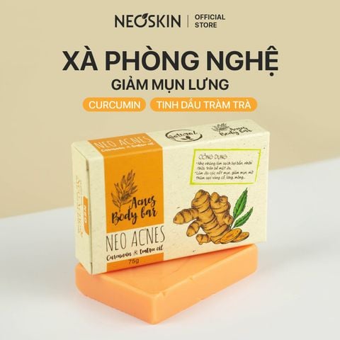 Xà Phòng Nghệ NeoAcnes - Giảm Mụn Thâm Lưng, Mông Từ Nghệ Curcumin & Tràm Trà (75g)