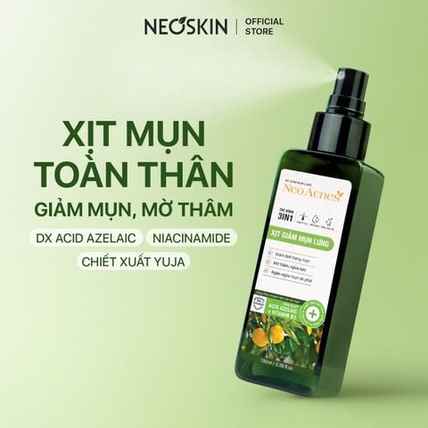 Xịt giảm mụn lưng, giảm thâm mụn, sạch mụn mờ thâm giảm viêm NeoAcnes 100ml