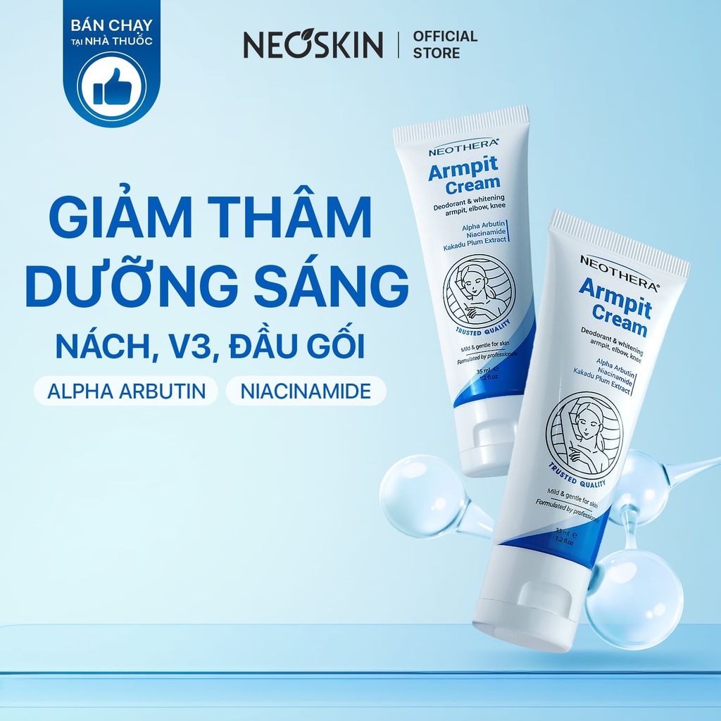 Kem dưỡng trắng giảm thâm nách NEOTHERA ARMPIT CREAM dưỡng sáng da vùng nách, mông, bẹn khuỷu tay, đầu gối (35g)
