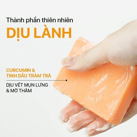 Xà Phòng Nghệ NeoAcnes - Giảm Mụn Thâm Lưng, Mông Từ Nghệ Curcumin & Tràm Trà (75g)
