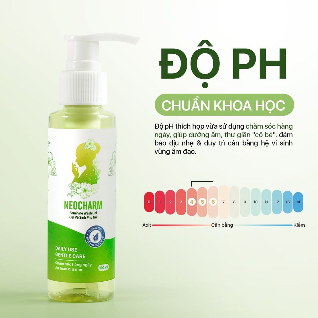 Gel Vệ Sinh Phụ Nữ Trầu Không NeoCharm - Làm sạch & Dưỡng ẩm Hàng Ngày Không Sulfate (100ml)