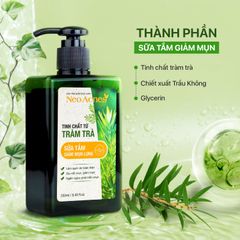 Sữa tắm mụn lưng, giảm nang lông, ngừa thâm mụn chiết xuất Tràm trà úc và trầu không NEOSKIN 250ml