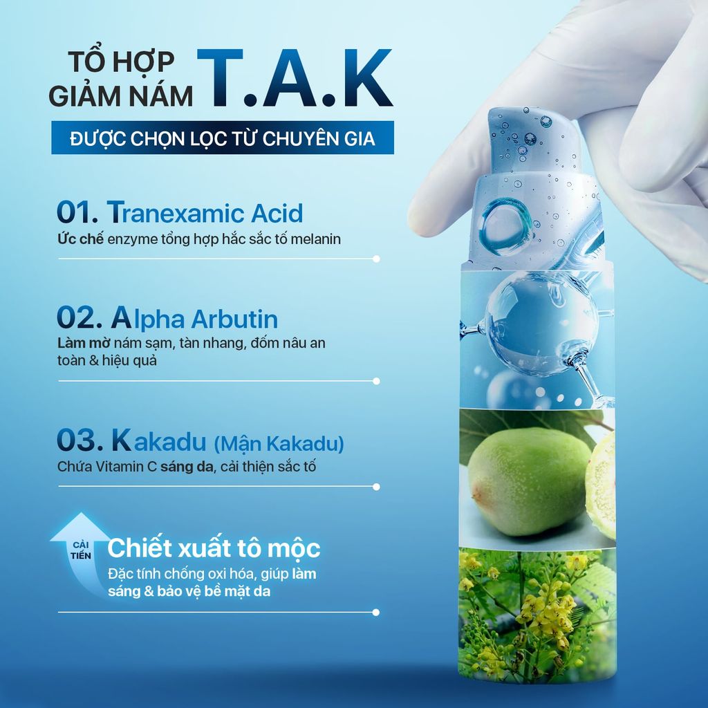 Kem Giảm Nám Da Chuẩn Khoa Học Triple Action T.A.K Hiệu Quả Chỉ Sau 7 Ngày NEOTHERA MELASMA CREAM 30ml (Chai)