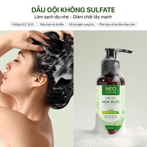 Dầu Gội Hoa Bưởi Neo Nature – Hỗ Trợ Giảm Rụng Tóc (250ml)