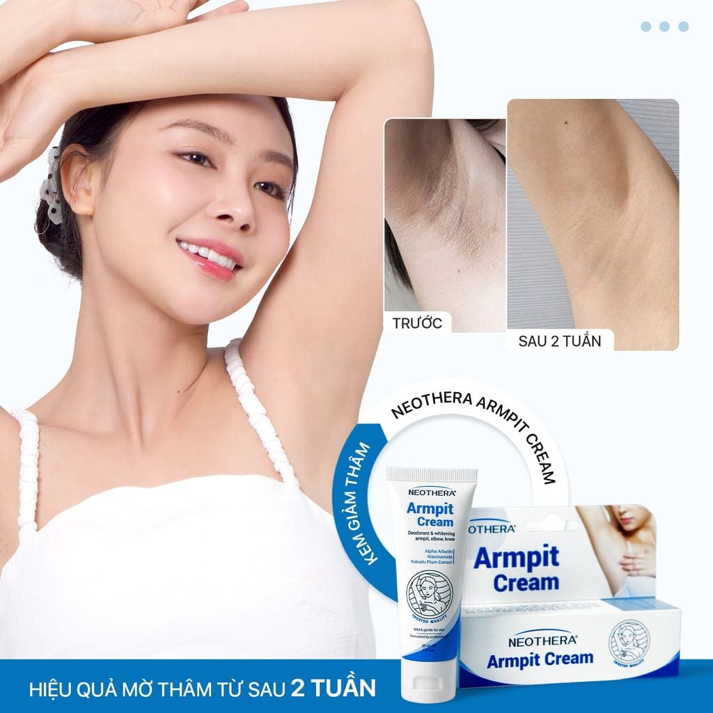 Kem dưỡng trắng giảm thâm nách NEOTHERA ARMPIT CREAM dưỡng sáng da vùng nách, mông, bẹn khuỷu tay, đầu gối (35g)