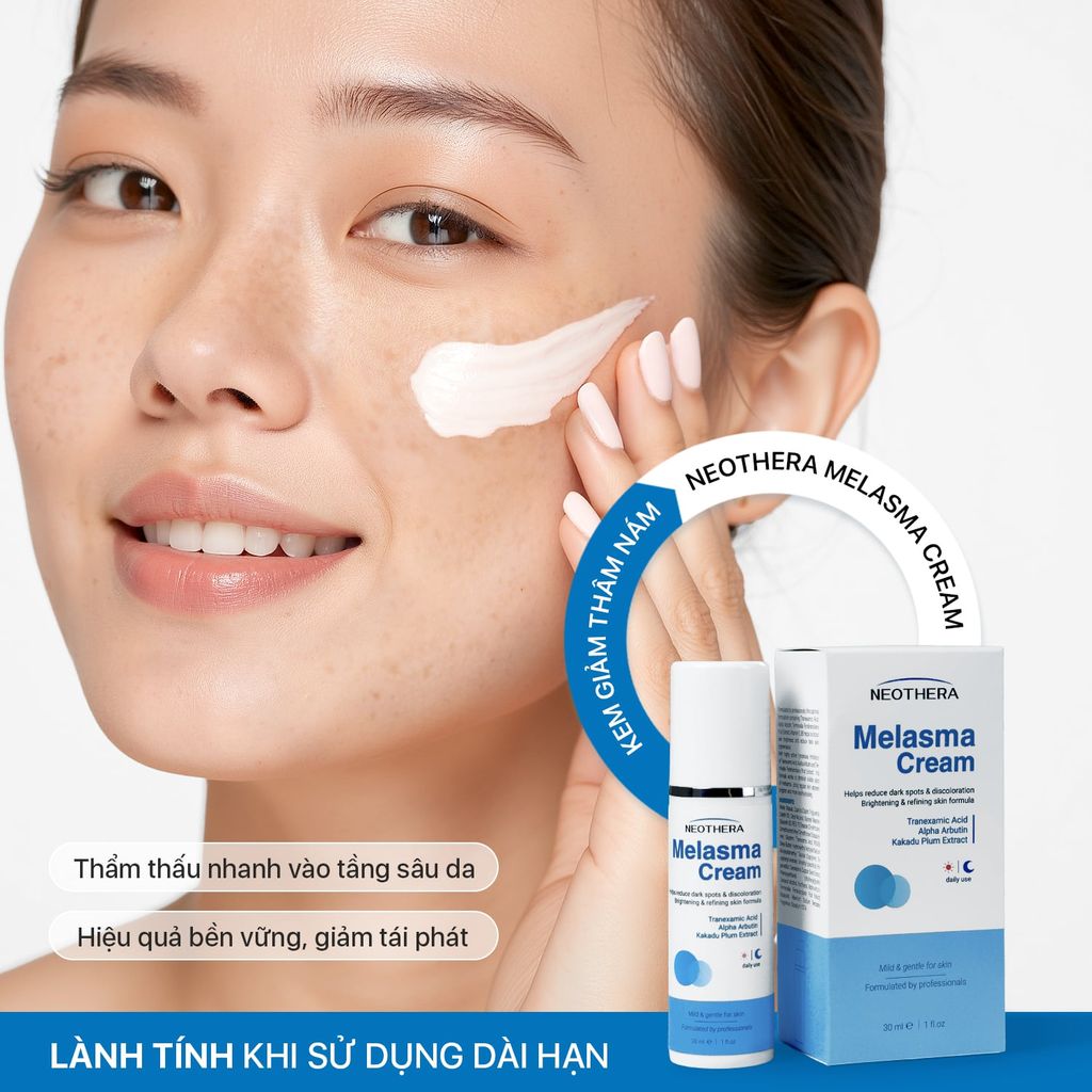 Kem Giảm Nám Da Chuẩn Khoa Học Triple Action T.A.K Hiệu Quả Chỉ Sau 7 Ngày NEOTHERA MELASMA CREAM 30ml (Chai)