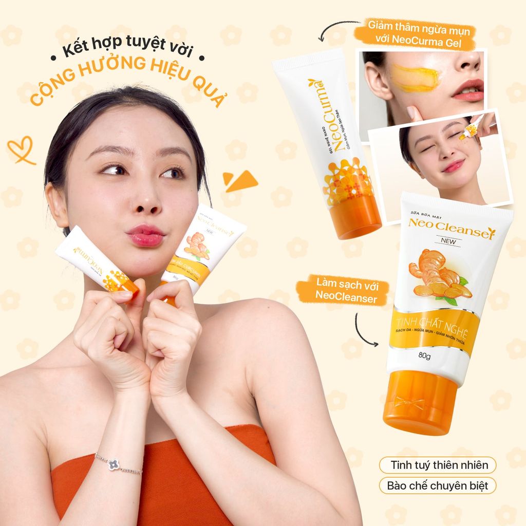 Sữa Rửa Mặt Nghệ NeoCleanser – Sạch Da, Kiểm Soát Nhờn, Ngừa Mụn Thâm (86g)