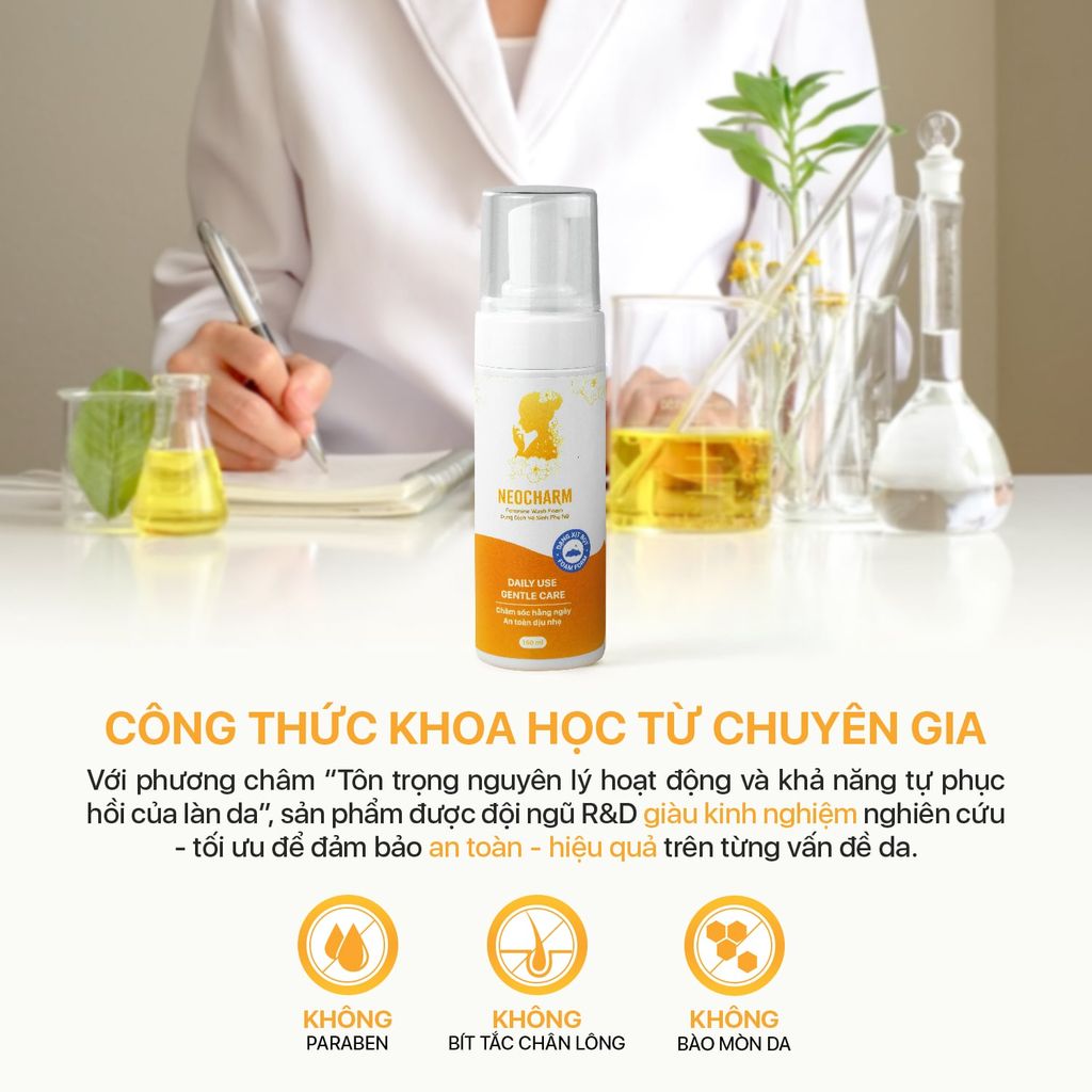 Dung Dịch Vệ Sinh Phụ Nữ Tràm Trà Úc NeoCharm – Dạng Xịt Bọt (160ml)