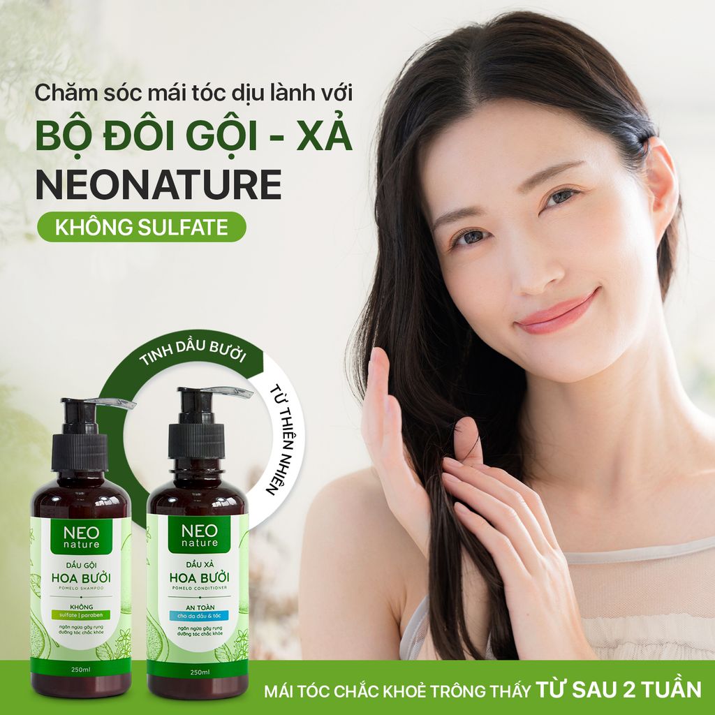 Dầu Gội Hoa Bưởi Neo Nature – Giảm Rụng & Hỗ Trợ Mọc Tóc (250ml)