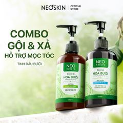 Bộ Đôi (Gội + Xả) Giảm Rụng Hỗ trợ Mọc Tóc Gồm Dầu Gội Hoa Bưởi (250ml) & Dầu Xả Hoa Bưởi Neo Nature (250ml)