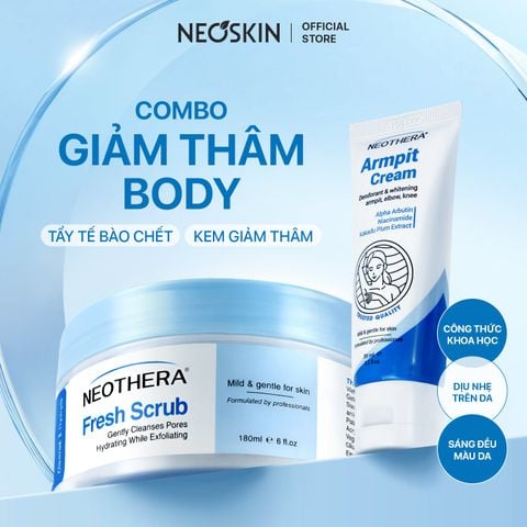 Bộ Đôi Giảm Thâm Dưỡng Trắng Nách V3 Neothera - Fresh Scrubs & Armpit Cream